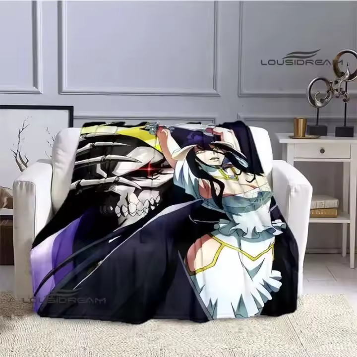Alfombra con estampado 3D de bebé, la última alfombra con estampado de Anime Overlord para bebés, manta cálida para cama, mantas de sofá suaves y cómodas - 1
