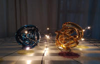 Figuras de bolas de cristal para decoración del hogar, adorno moderno, regalo de recuerdo, decoración de habitación hecha a mano de cristal, decoración navideña para oficina - details 2