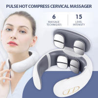 Masajeador de Cuello y Espalda TENS Pulso Inalámbrico para Hombros Alivio del Dolor Calentamiento de la Columna Cervical Cuidado de la Salud - details 3