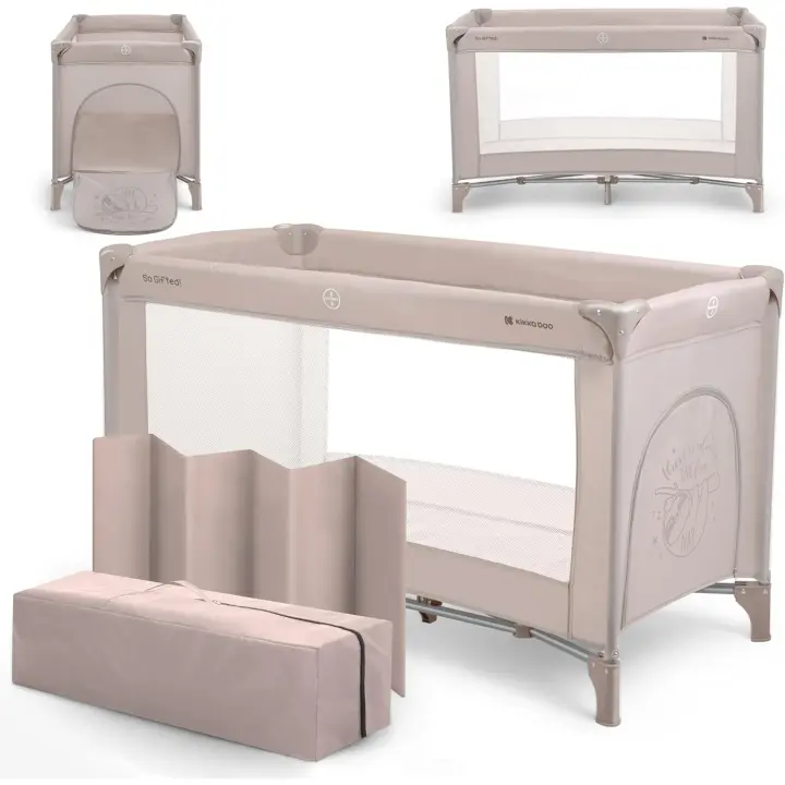 Cuna de Viaje Ligera y Plegable 15kg Tamaño 120x60 cm Nivel 1 Deportes y Exteriores - 1