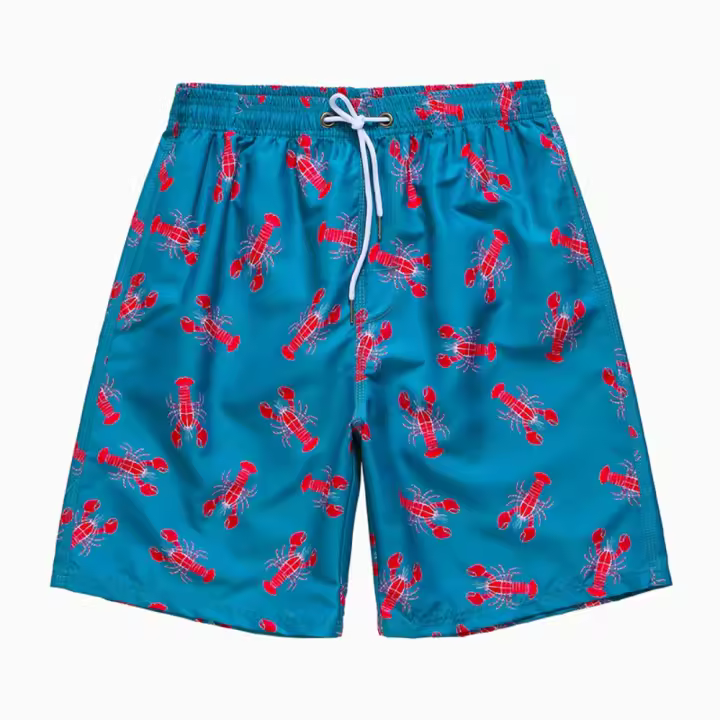 Pantalones Cortos de Playa para Hombres Secado Rápido Color Gradiente Talla Grande Surf Natación - 1