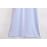 Elegante Vestido de Satén de Verano Cintura A-line para Mujeres 2025 Manga Corta Cuello en V - details 18