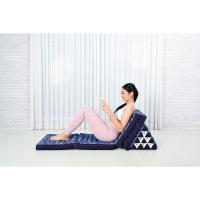 Cómodo Colchón De Suelo con Cojín De Lectura, Futón Japonés, Cama Plegable O Esterilla De Masaje Tailandés, 170 x 53 cm, Azul Claro - details 47