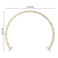 Arco de Boda de Hierro Base de Columna de Circulo Kit de Soporte para Decoración de Fiesta de Cumpleaños 2.7 x 2.3 m - details 8