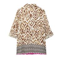 TRAFZA-Conjunto de 2 piezas para mujer, camisa de manga larga con botones decorados, falda larga plisada con cordón de cintura alta, 2024 - details 4