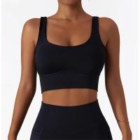 Sujetador deportivo cómodo y agradable para la piel con almohadilla para el pecho, camiseta sin mangas para mujer, gimnasio, Fitness, correr, Yoga, chaleco elástico, ropa interior para mujer - details 26
