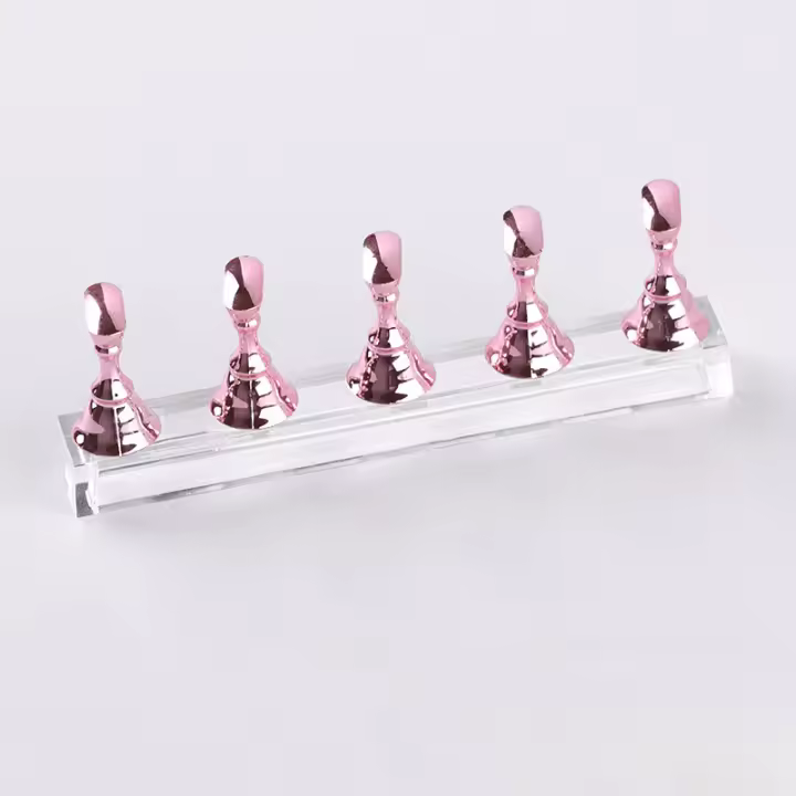 Soporte de placa de manicura, Base acrílica de exhibición, tablero de exhibición de soporte de práctica de manicura - 1
