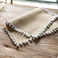 Manteles antideslizantes tejidos a mano con flecos de yute resistentes al calor para una sola persona, cojines para tazas de té, mesa de comedor interior - details 12
