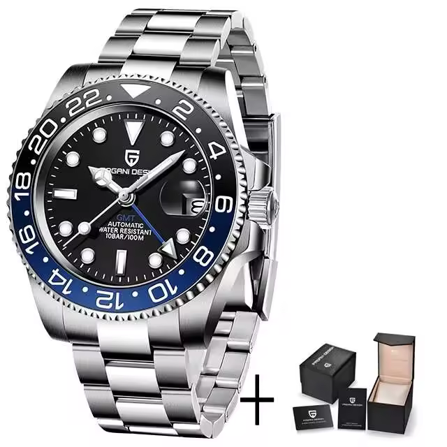 Reloj Mecánico de Vidrio de Zafiro de PAGANI DIZAIN Reloj Automático para Hombres de Acero Inoxidable Estilo Formal Marca de Lujo - 1