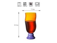 Taza de borosilicato de color, forma curva en S, vidrio resistente al calor, colas de vino, café, taza de agua helada - details 1