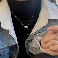 Collar de Acero de Titanio con Bolas Metálicas Diseño Exclusivo Trendy para Mujer - details 5