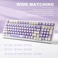 YUNZII Penguin MAO Profile Keycap Set, 143 Full Keys Dye Sub Custom Cute Shaped Keycaps for MX Switches nical Keyboards - details 2