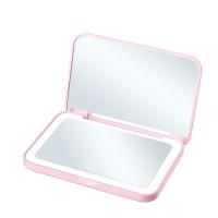 Mini espejo de maquillaje plegable compacto, espejos de tocador estéticos portátiles con aumento, iluminación de 3 colores, espejo cosmético regulable para viaje - details 8