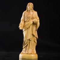 20cm tallado a mano tradicional hogar sala de estar decoración de iglesia boj tallado católico estatua de Jesús adornos - details 7