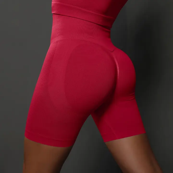 pantalones cortos de Yoga para mujer, mallas deportivas de cintura alta, sin costuras, para entrenamiento, ropa deportiva de verano - 1