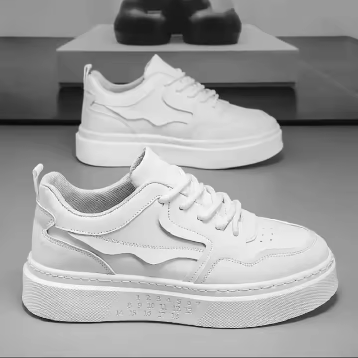 Zapatos deportivos informales para hombre, a la moda y a la moda, estilo caminar, transpirables, impermeables, suela de goma, tela de malla antideslizante, PU - 1