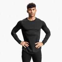 Suéter deportivo de manga larga para hombre, camiseta transpirable de secado rápido, cómoda para correr - details 1