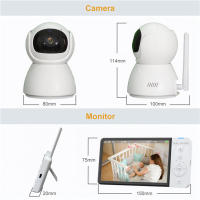 Cámara de Seguridad Vigilabebés HD Pantalla IPS de 5 Pulgadas Giratorio Mult ángulo Zoom 10X - details 10