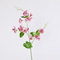 Flores artificiales de guisante de 55cm, rama de flor de guisante de seda elegante de plástico hecha a mano, flor falsa de tacto Real, decoración de escritorio de oficina - details 8