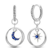 Pendientes coloridos de plata de circonio, cruz, calavera, torre de hierro, pluma estilográfica, taza de café, estrellas, regalos de mujer, joyería de boda - details 14