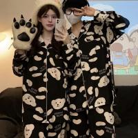 Pijama de Par de Verano-Otoño Cómodo y Suelto para Hombres y Mujeres Viste a La Moda fuera del Hogar - details 22
