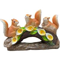 Estatuas Ardillas para Jardín con Luz Solar LED, Decoración Exterior para Terraza/Césped/Balcón, Incluye Suculentas Artificiales, Autonomía 6 Horas, Regalo Original para Madres/San Valentín/Navidad - details 7