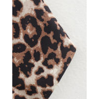 BUNO-Chaleco de leopardo para mujer, Top con cuello en V y una hilera de botones, informal, corto, sin mangas, novedad de primavera y verano 2025 - details 5