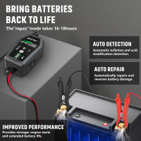 Cargador de batería inteligente automático para baterías de plomo-ácido LiFePO4  6V 12V  3000mA cargador para motocicleta y coche - details 6