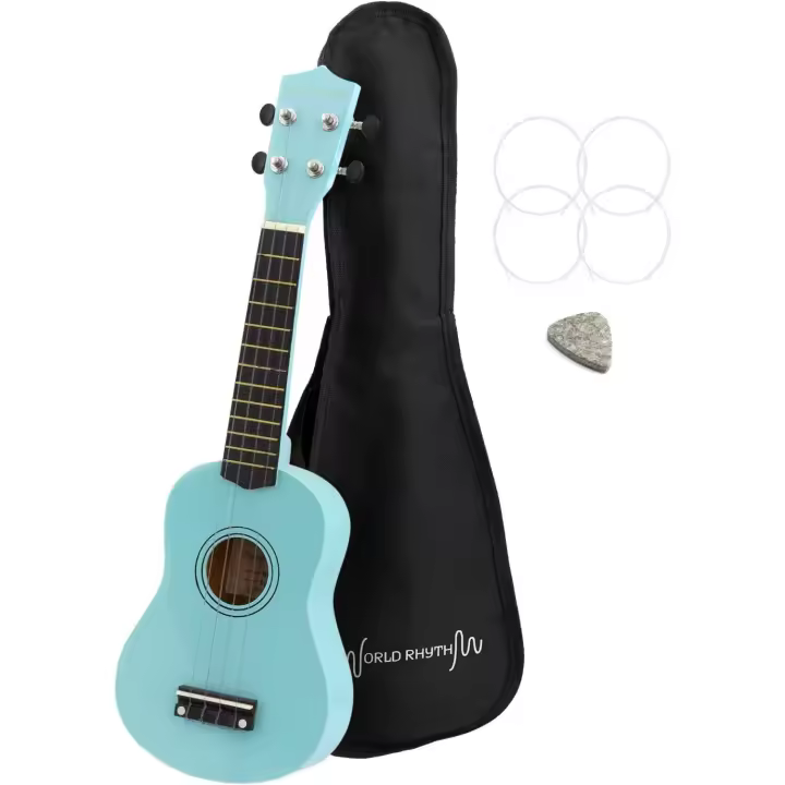 Ukelele soprano - Uke premium y funda de concierto con acabado negro - 1