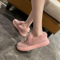 Botas de nieve de terciopelo para mujer, botines cálidos de felpa con cordones, zapatillas suaves, zapatos cómodos de algodón, invierno, 2023 - details 6