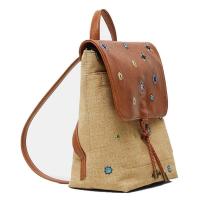 Bandolera Desigual, nueva moda mochila gran capacidad, señoras, mochila escolar ligera de viaje, bordado, cremallera - details 5
