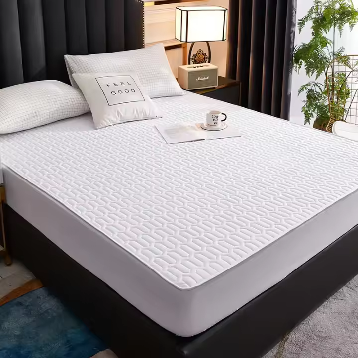 Funda de colchón gruesa impermeable, alfombrilla de látex acolchada, fundas de cama, Protector de sábana ajustable agradable para la piel, colcha 150/160/180x200 - 1