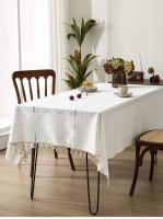 Mantel de mesa de comedor rectangular de jacquard ENCE grueso de estilo francés, mantel de tela para el hogar - details 0