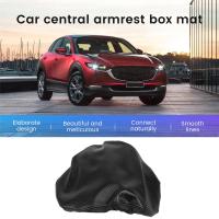 Cubierta de reposabrazos de cuero para consola central de coche, accesorio de fibra de carbono para Mazda CX-30 CX30 2020 - details 4