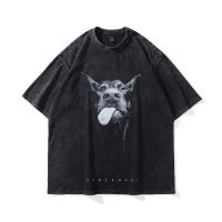 Camiseta de algodón de manga corta para hombre verano calle versátil hip-hop tops - details 1