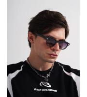2025 Gafas de sol redondas retro para hombre y mujer, diseñador de marca famosa, gafas de sol vintage de lujo para rostros pequeños. - details 0