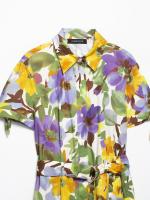 Ropa de mujer europea y americana popular vestido midi de popelina estampado - details 4