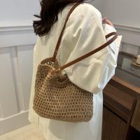 Bolso tejido de hilo de algodón ahuecado a la moda, bolso de mano, bolso de playa, bolso de playa, bolso de cubo de estilo bohemio, bolso de hombro hueco para niñas - details 2