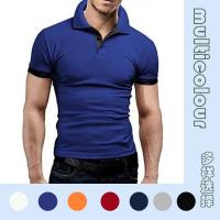 Camisa POLO de manga corta holgada de color sólido para hombre con solapa Camisa cultural Ropa de trabajo Camiseta de manga corta para hombre - details 1