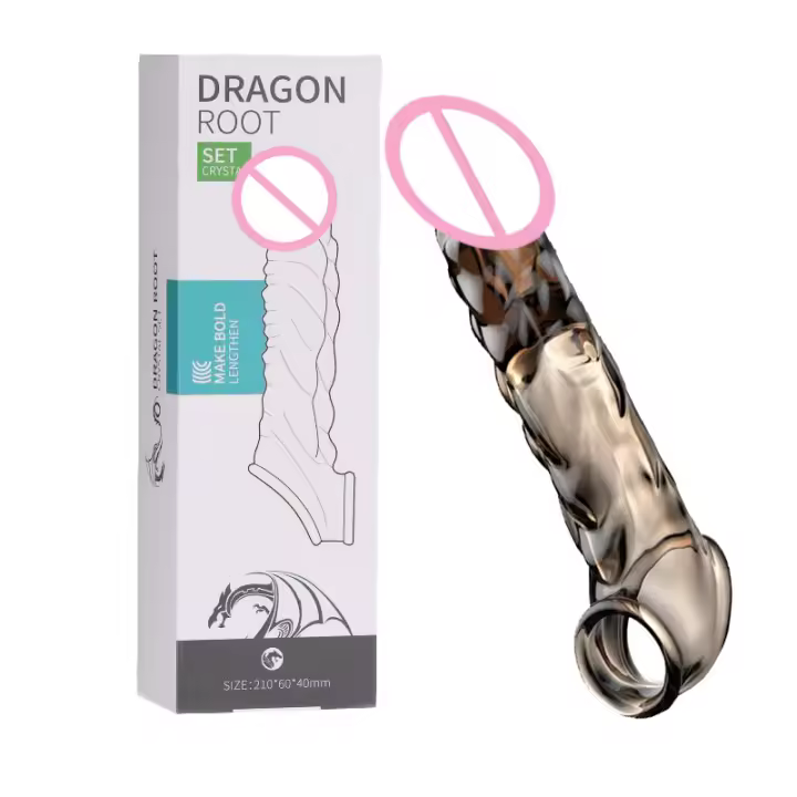 Funda para pene juguetes sexuales masculinos juguetes sexuales masculinos con cerradura anillo esperma extensor de pene de silicona para mejorar el circunferencia del pene masculino alargador de pene reutilizable para parejas juguetes de pareja masculina - 1