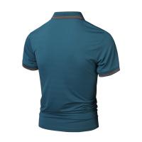 Verano de negocios simple ocio polo transpirable de los hombres de manga corta tops - details 11