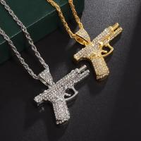 Cadena De Cuello Para Hombres Con Pendentivo De Pistola Y Submachine Gun Estilo Hip Hop Rock Joyería De Calle Versátil Para Regalo Y Fiesta - details 8