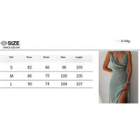 Vestido verde para mujer con cinturón, lazo en la espalda y abertura hueca. - details 0