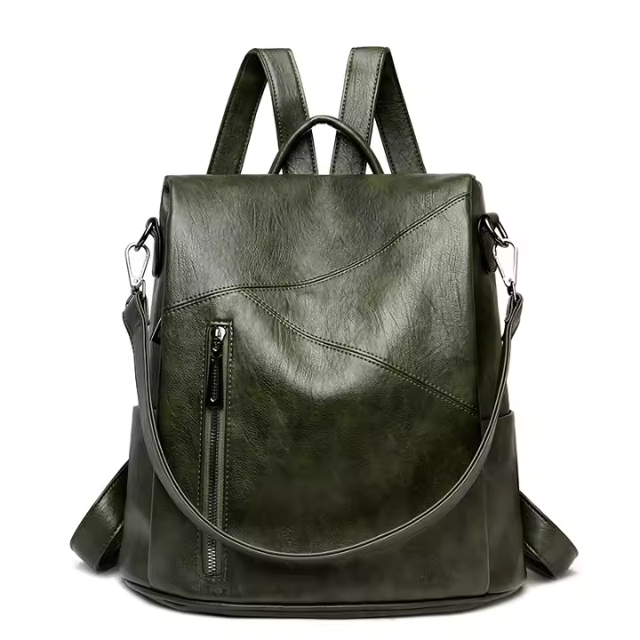Mochila de Piel de Oveja Premium 2024 Multifuncional para Viajes y Seguridad - 1