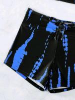 Conjunto de bikini con lazo teñido Traje de baño de cintura alta Traje de baño de Dacron - details 27