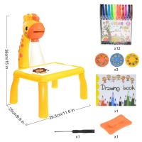 Mesa de dibujo de arte con proyector Led para niños, tablero de pintura para niños, manualidades artísticas de escritorio, herramientas de aprendizaje educativo, juguete para niña - details 11