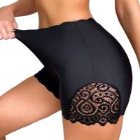 Pantalones cortos de seguridad suaves sin costuras con borde de encaje para mujer, medias cortas transpirables de seda de hielo Modal, ropa interior - details 0