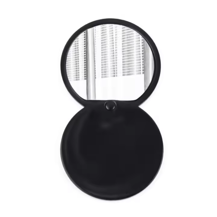 Espejo de maquillaje Circular, espejo pequeño portátil giratorio de un solo lado, bonito espejo cosmético de mano, accesorios de viaje - 1