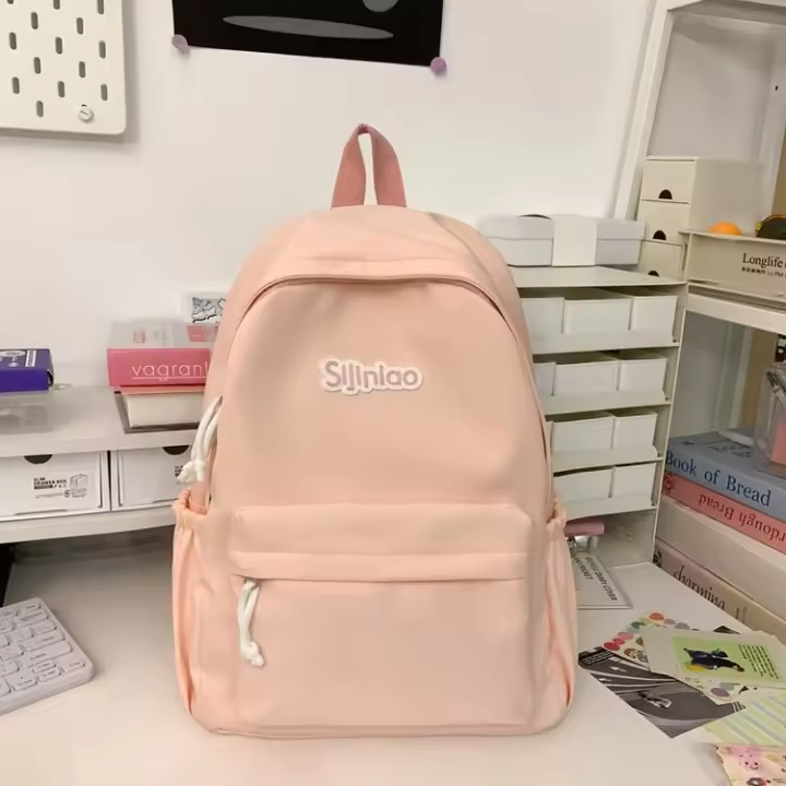 Lindo, mochila, estudiante universitario, oso, decir, bolso escolar, estudiante, color sólido, fresco y dulce, nailon - 1