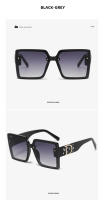 Toyear-gafas de sol cuadradas de diseñador de marca clásica para mujer, lentes de sol de tendencia, moda Vintage, lujo, diamante, Marco grande, UV400, 2023 - details 13